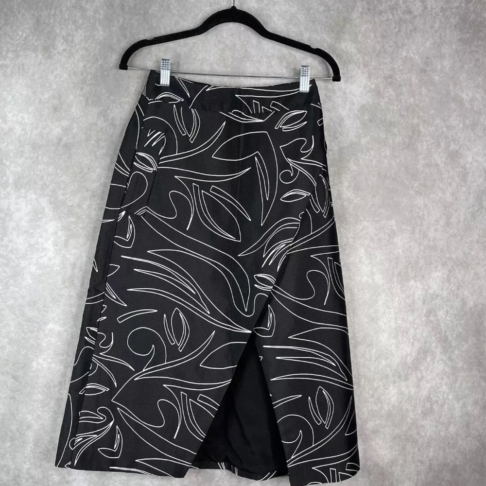 C/MEO Collective Black Abstract Lines Skirt Women's Size XXS‎